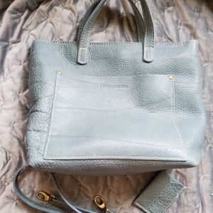 Portland Leather Goods Steel Blue Medium Zip Crossbody AP